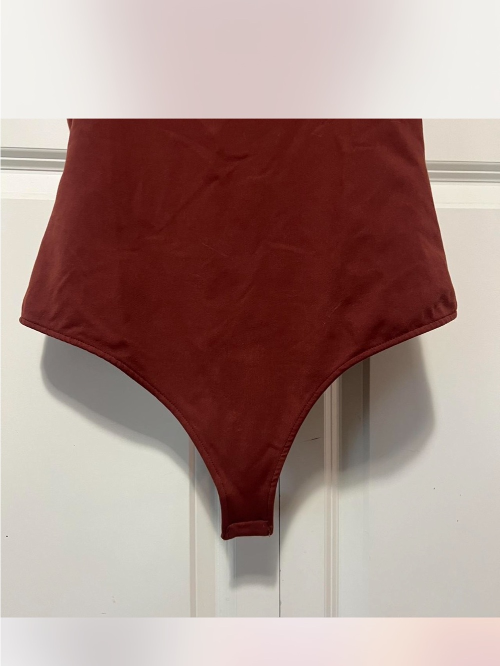 Free People Square Neck Short Sleeve Bodysuit in Deep Brown - Picture 4 of 5
